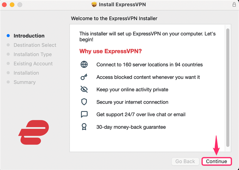 ExpressVPN for Mac setting up and how to use the app