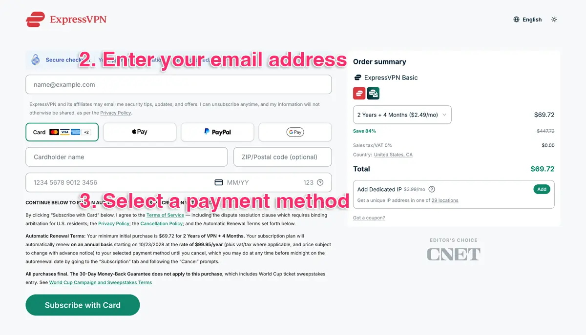 How to sign up to ExpressVPN | explanation from sign up to set up process